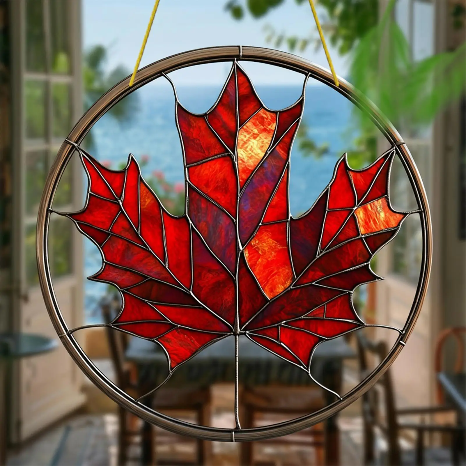 Maple Leaves Ornament Farmhouse Fall Thanksgiving Decoration Maple Leaves Fall Ornaments For Outdoor Yard Garden Housewarming