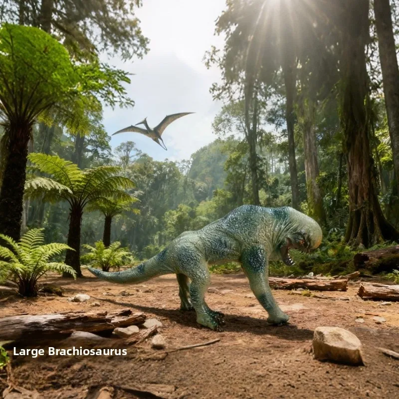 Large Size Titanicosaurus Dinosaur Toy for Kids Soft Rubber Sound Producing Prehistoric Monster Animal Doll Universal G