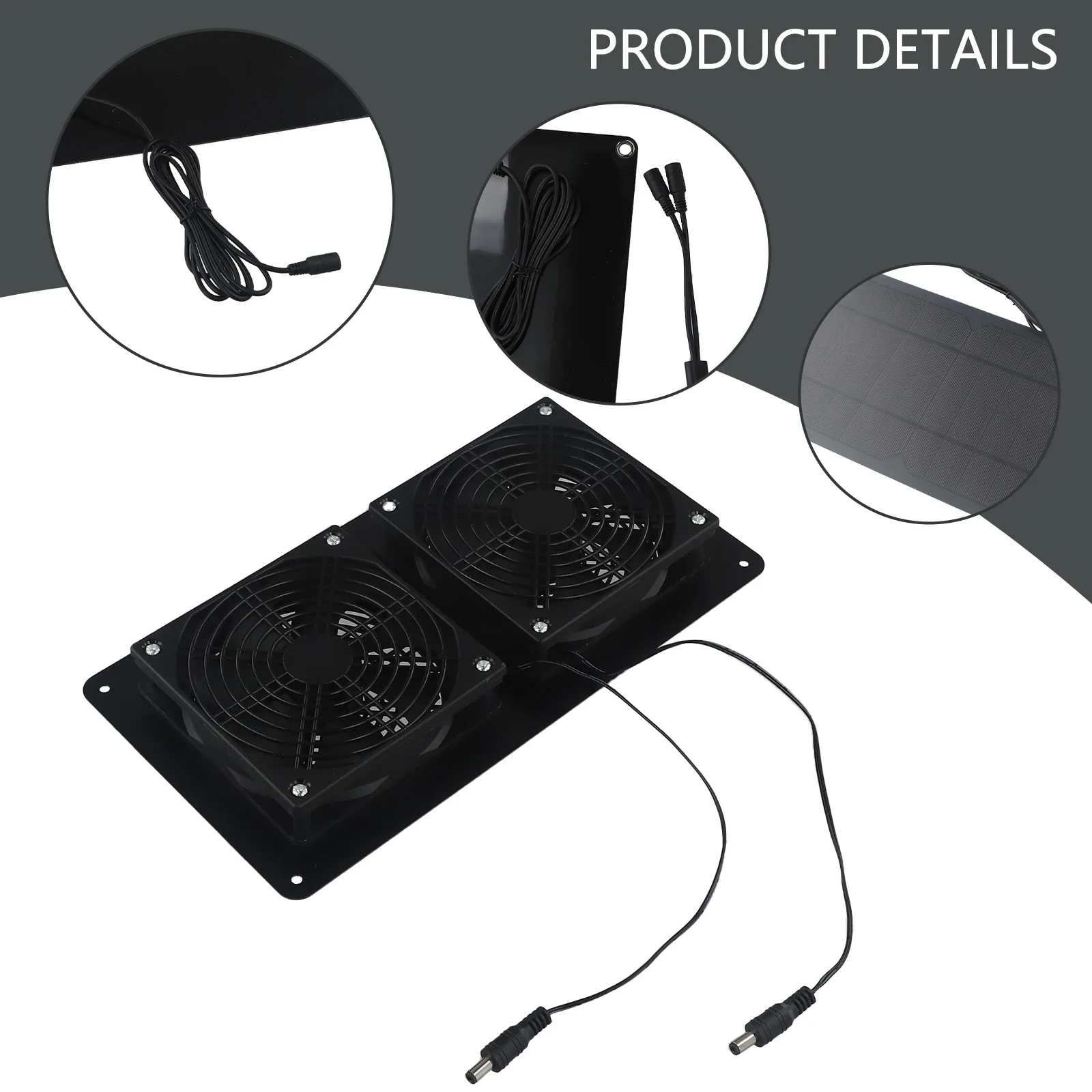 

Monocrystalline Solar Panel 30W 12V Exhaust Fan for Outdoor Office Eliminate Flavors Maintain Comfortable Temperature