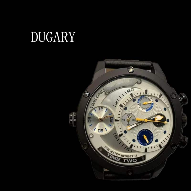 DUGARY Fashion quartz watch sapphire Pilot Chronograph Waterproof luminous for men Wristwatches sports Relogio Masculino