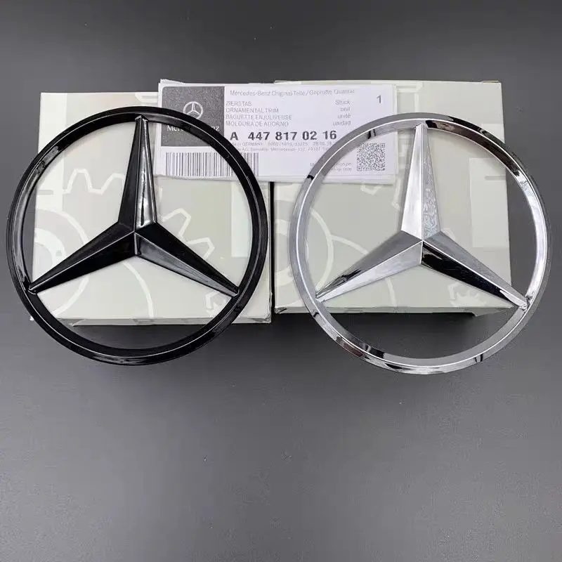 90mm Car Rear Trunk Middle Badge Emblem Sticker Decal For Mercedes Benz W203 W211 W204 W210 W212 Cla W205 W213 CLA CLK CLS ML