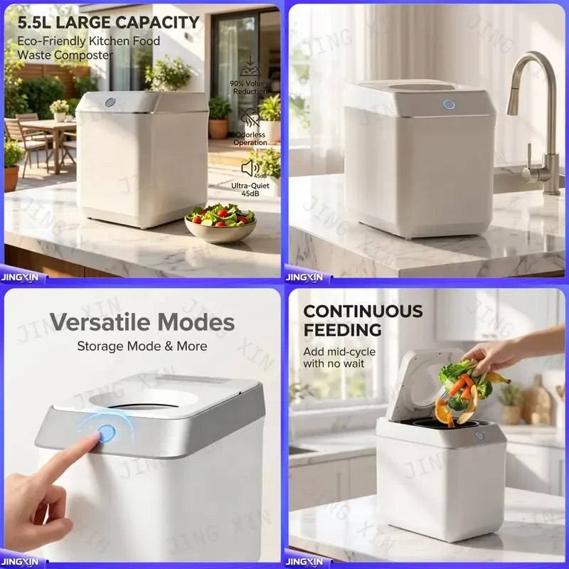 Custom for 5.5L Smart Electric Kitchen Food Waste Composter Indoor Home Use with Activated Carbon Deodorizer Filter