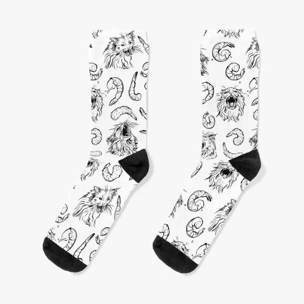 

Shrimpy Dreamz, Thurston the Cat Pattern Socks moving stockings summer Climbing Socks Women Men's