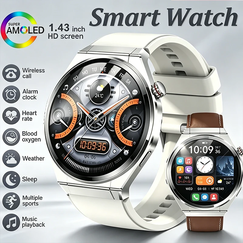Reloj Inteligente de Grado Aeroespacial con Monitoreo de Salud en Tiempo Real, Pantalla a Color AMOLED, Notificaciones, Llamadas Bluetooth