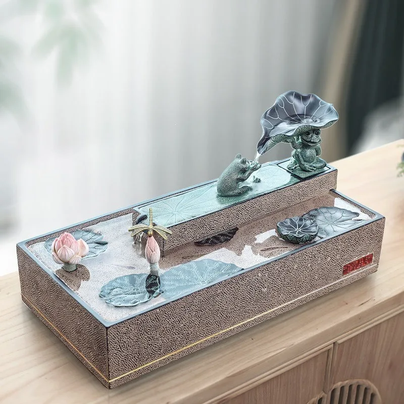 Creative lucky water ornament Chinese living room entrance home decoration opening circulating water decorative water feature