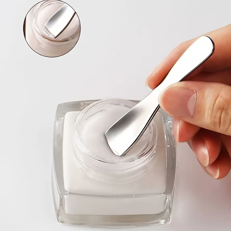 1pc/2pcs Stainless Steel Face Cream Spatula - Hypoallergenic, Multi-Use for Eye Cream & Balm Application, for Precise Scooping