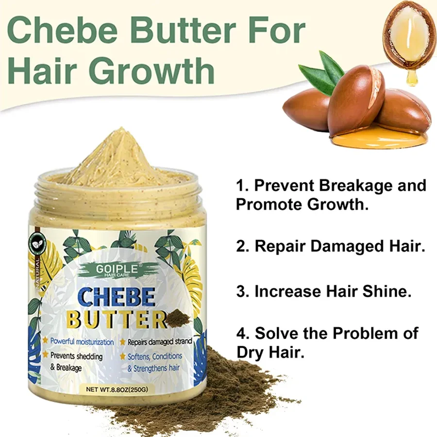 GOIPLE Chebe Butter Deep Nourishes Repair Damaged Anti Hair Loss Breakage Hair Growth Oil Mask For Hair Growth Treatment