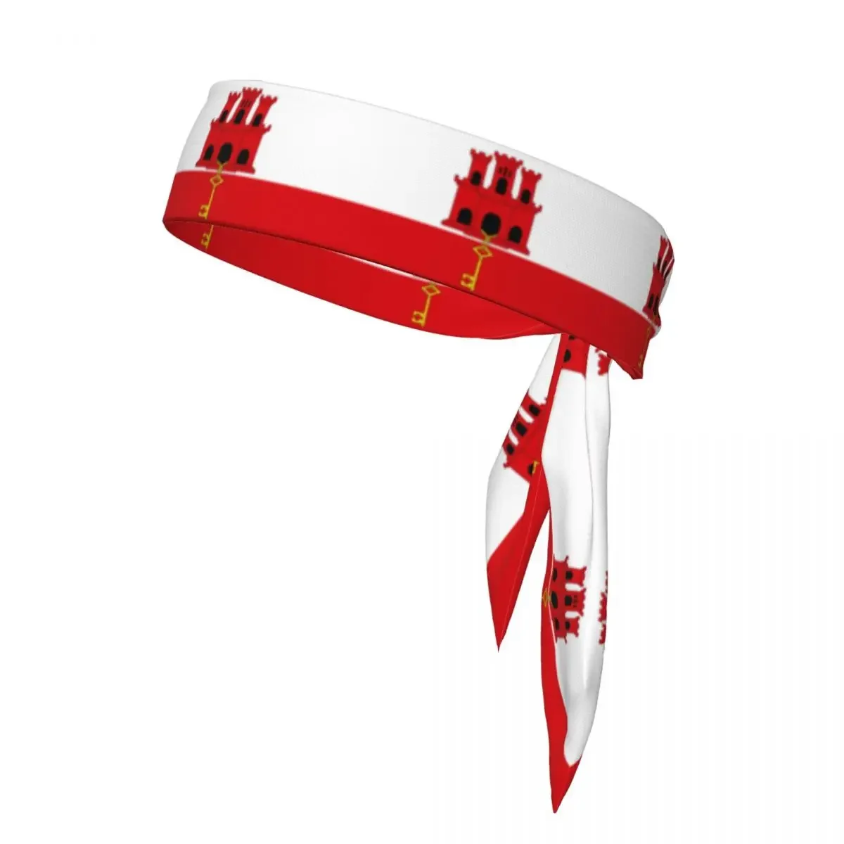 

Gibraltar Flag Sweatband Bandanas Hairband Head Tie Sports Headband Hair Accessories