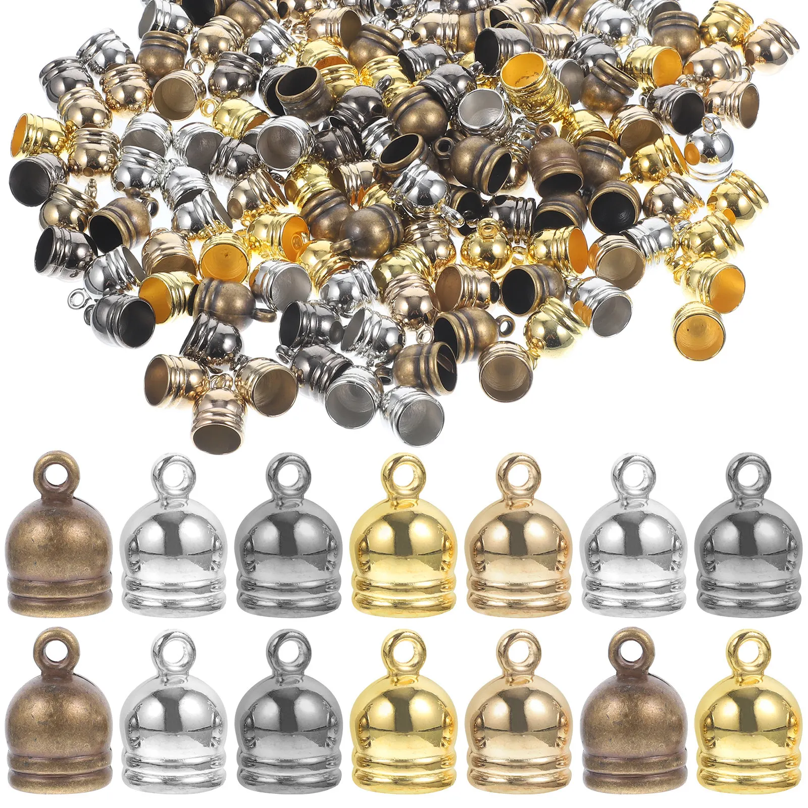 

150Pcs Rustproof Tassel End Caps for Jewelry Making Bracelet Necklace Earring Decoration Sturdy Cord Ends Tassel Making Supplies