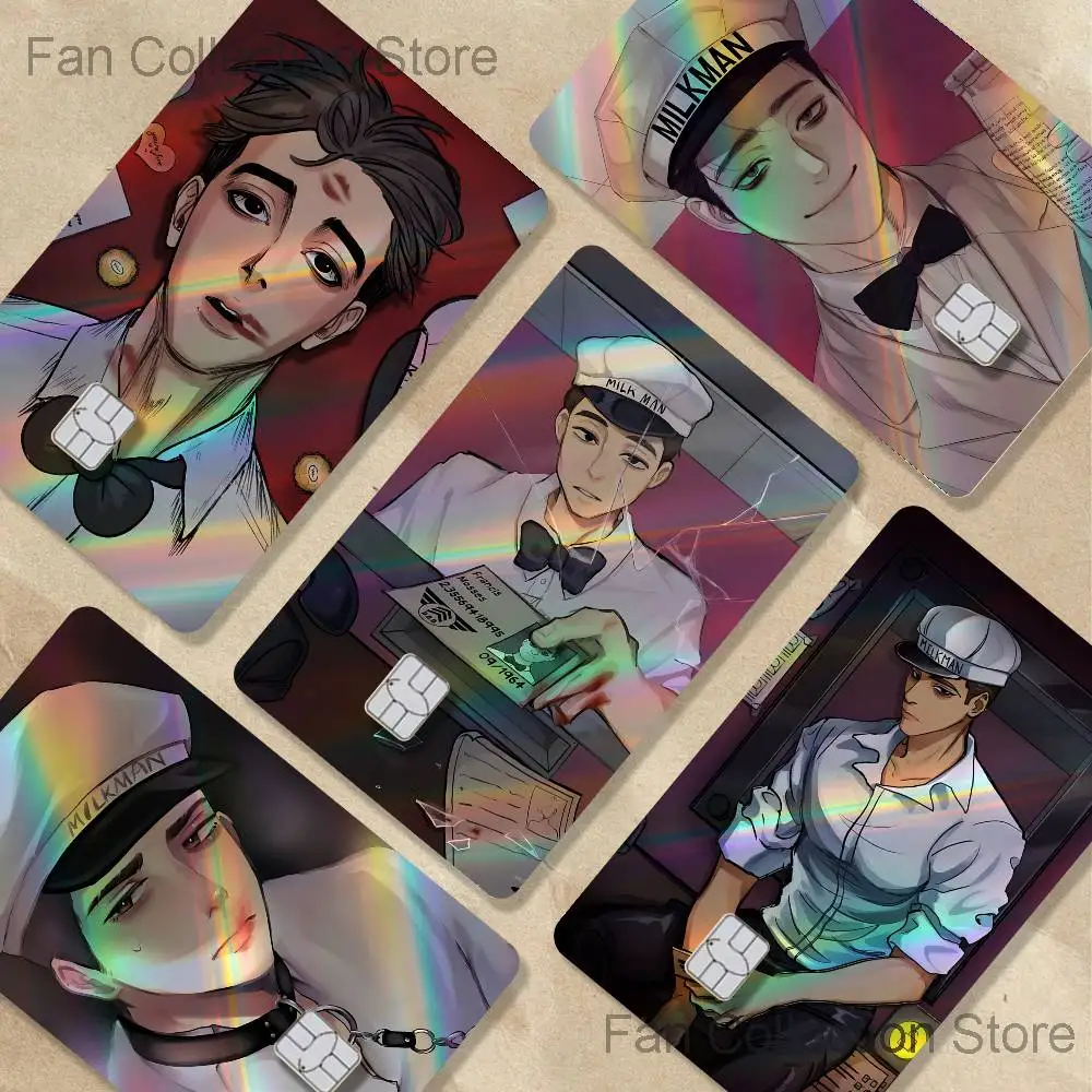 Milkman Not My N-Neighbor Laser shimmer Credit Card Skin Party Stickers Bank Card Bus Metro Access Card Waterproof Decal Gift