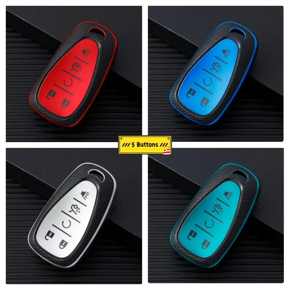 TPU Leather Car Key Case Cover Protective Shell for Chevrolet Chevy Malibu Camaro Cruze Traverse Spark Equinox Sonic Volt view 3