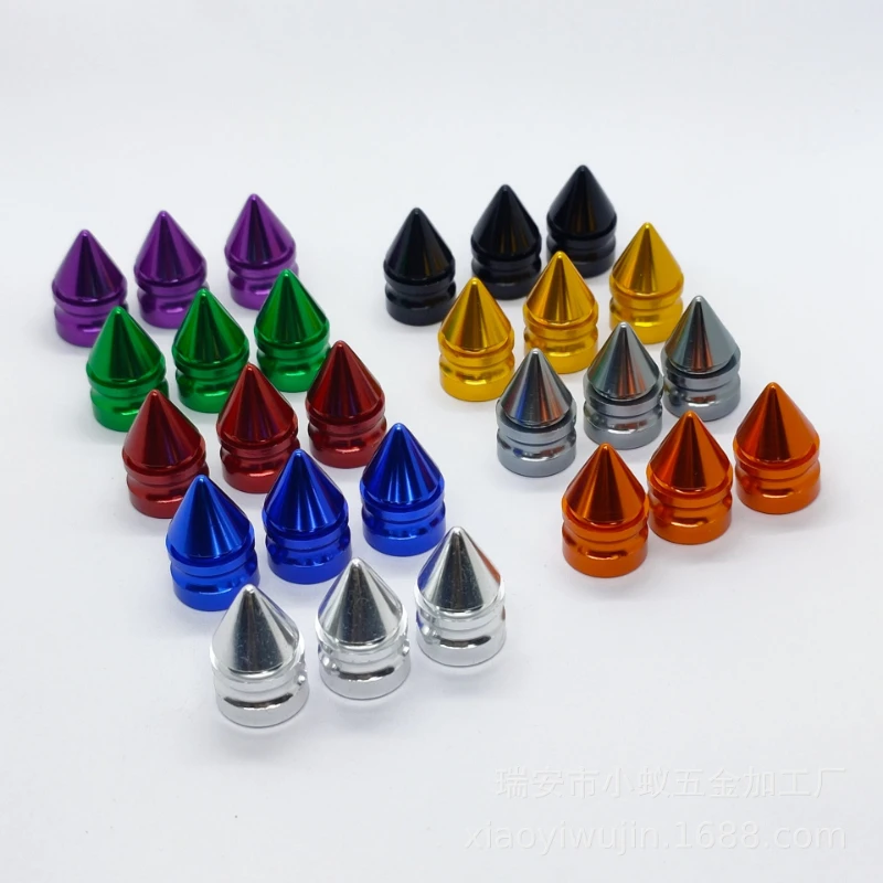 

Aluminum Alloy American Style Tire Valve Caps Pagoda Spike Design Universal for Cars Motorcycles Bicycles Multi Colors Available