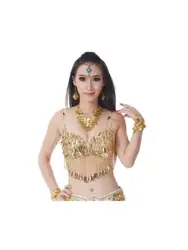 1pcs/lot woman sexy sequined bra lady belly dancing tassel bra Clubwear Stage Show Costumes free size