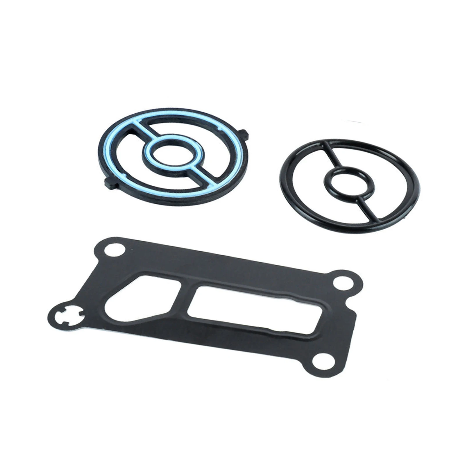 3Pcs Engine Oil Cooler Gasket Set for MAZDA 3 5 6 CX‑7 Oil Cooler Seal LF02 14 700 LF02 14 342 Car Replacement Parts