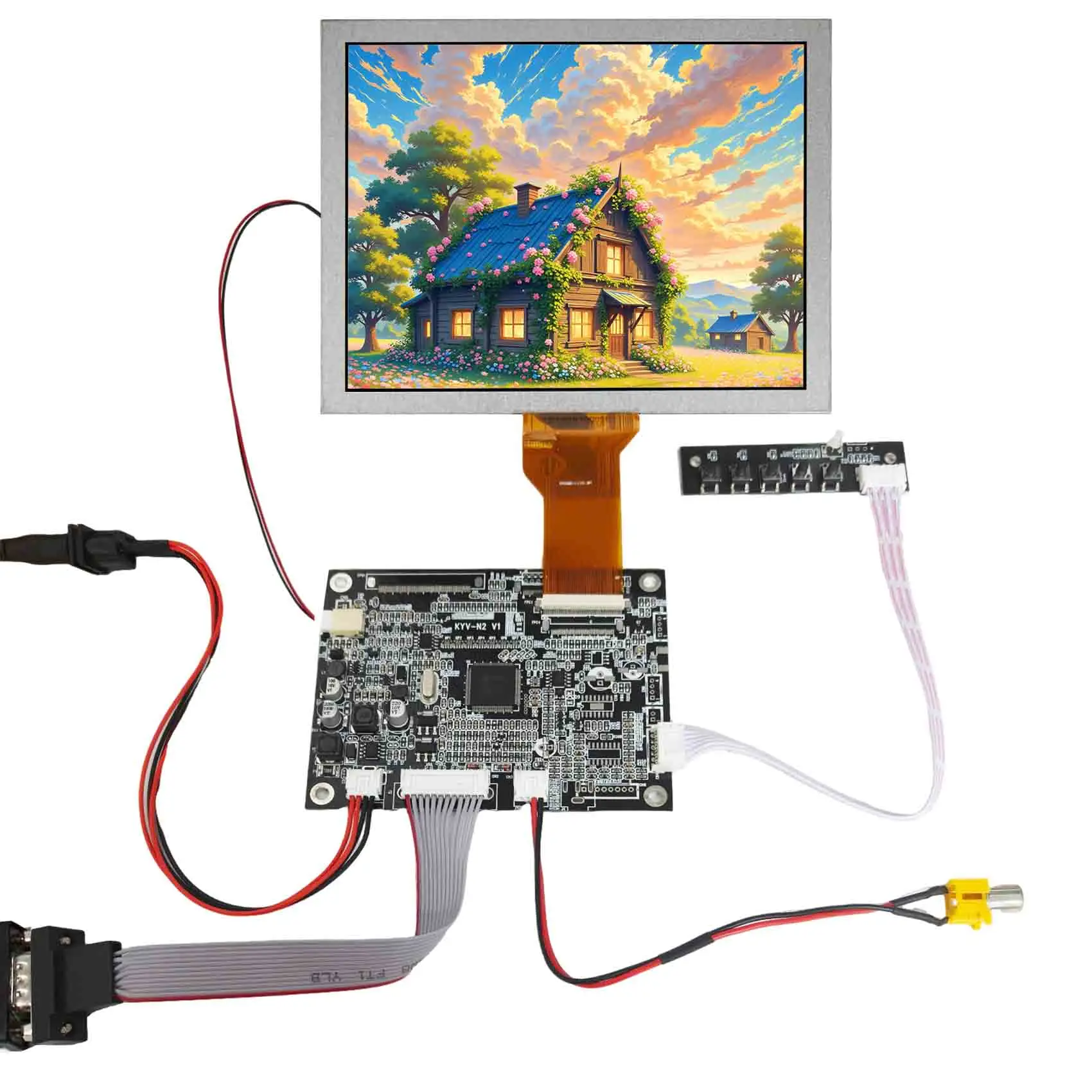 

8inch EJ080NA 800X600 4:3 250 nits LCD Screen 50pin with VGA AV Control Board