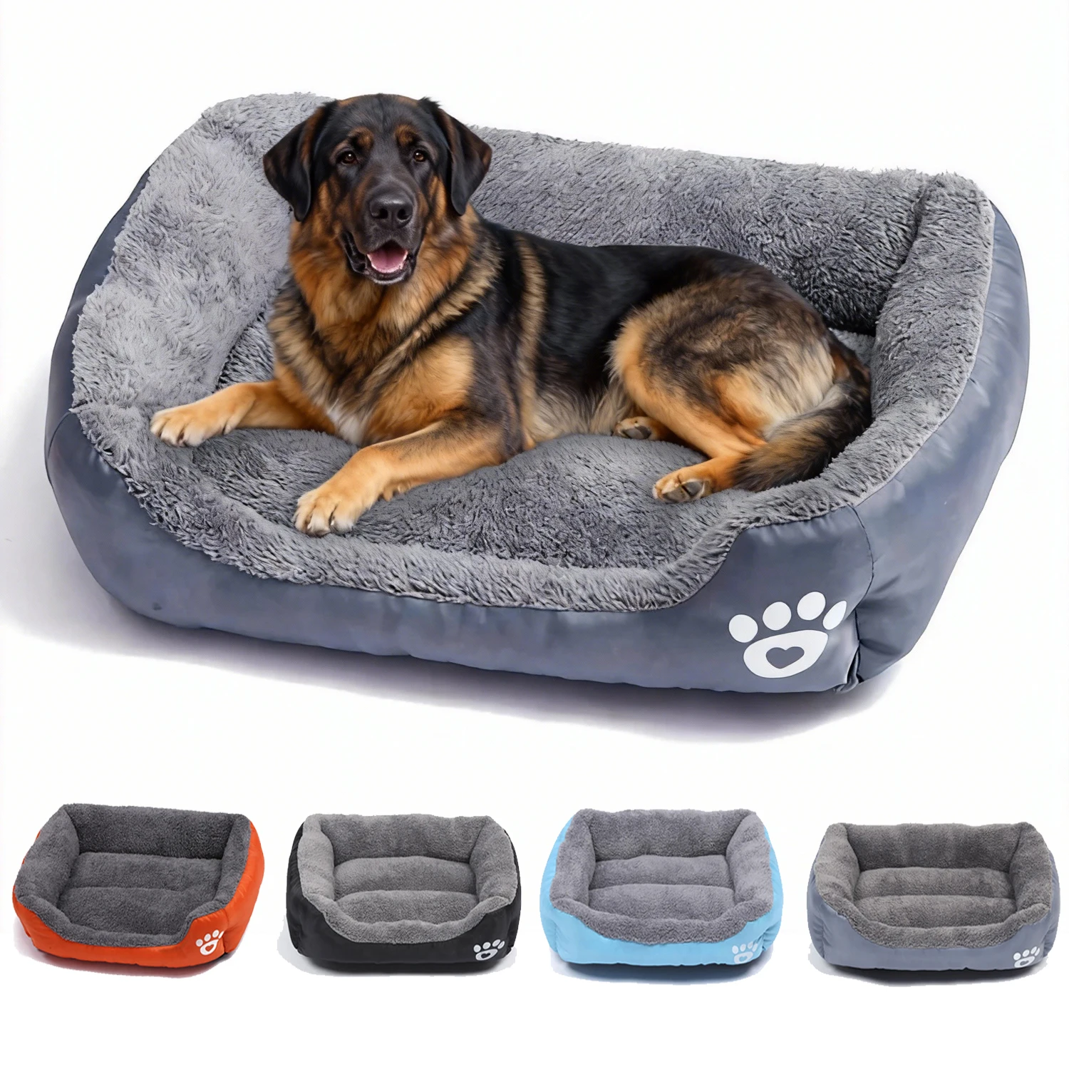 Sofá Grande para Cães, Almofada Elástica para Casa de Cães, Cama Quente de Inverno para Cães de Porte Médio, Acessórios Laváveis para Casinha de Gatos