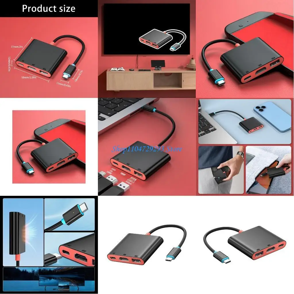 

Y2GD Transportable Triplicate Display Center For Notebook Change Backs 4K Resolution 60Hz