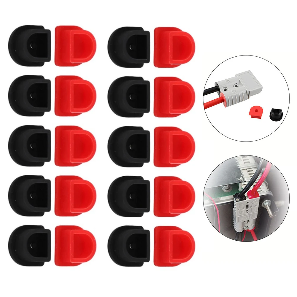 20pcs 50A Waterproof Cable Insertion Cover Sealing Cover Accessories FOR Connector Waterproof Fixed 50A Red And Black