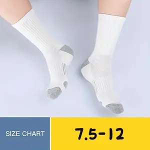 6 pairs of male sports socks bufferred running breathable socks outdoor sports long socks mid -calf socks 10 Main Half Sales - №6