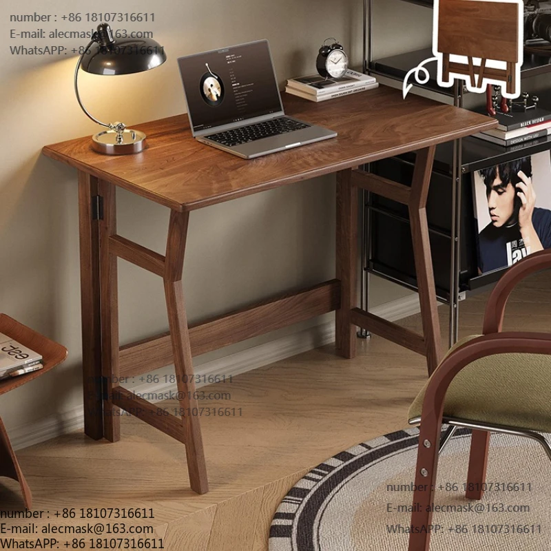 

Solid wood desk folding table household small apartment computer table study desk worktable study table