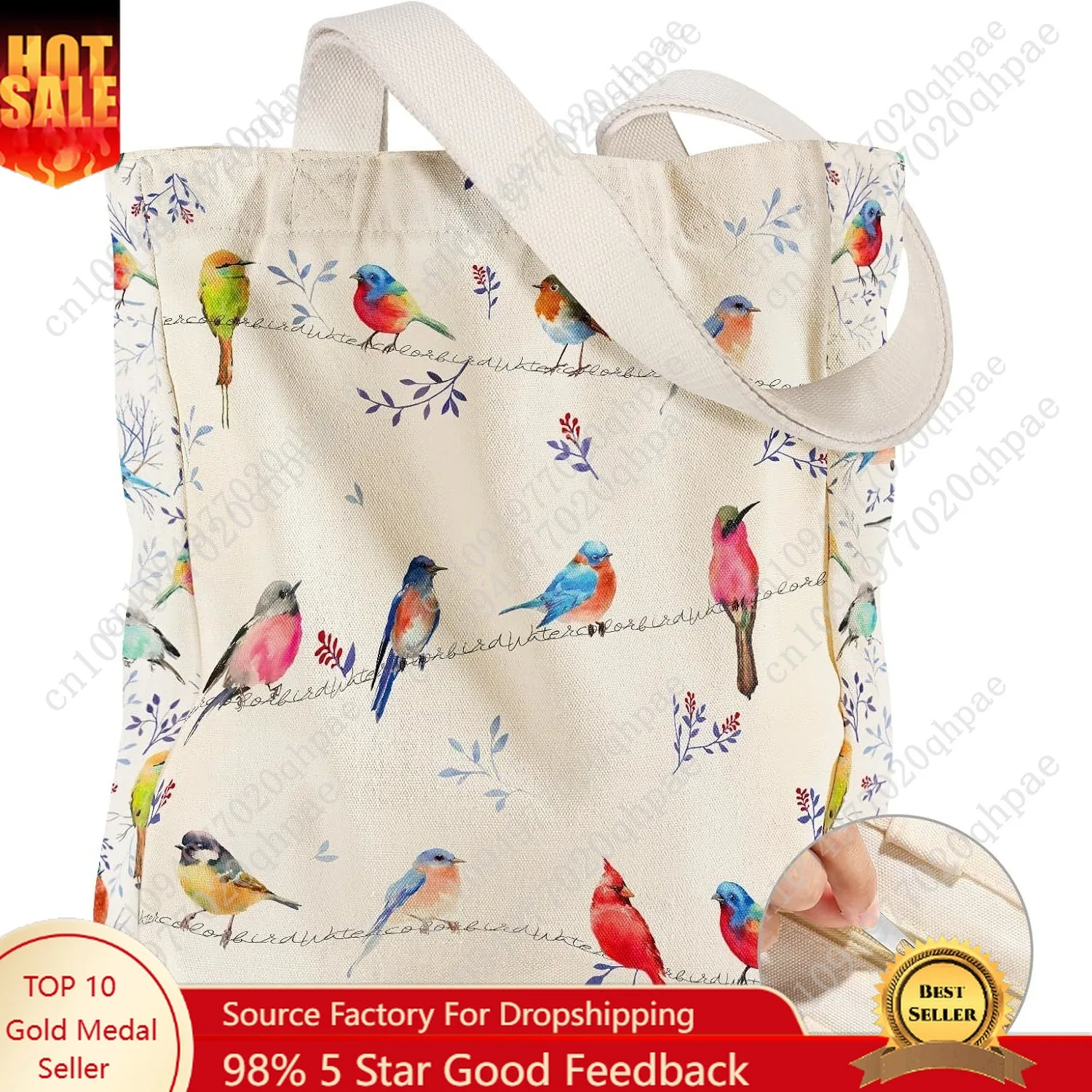 

Large Canvas Tote Bag for Women - with Zipper and Inner Pocket Aesthetic Cute Shoulder Bag for Shopping Daily