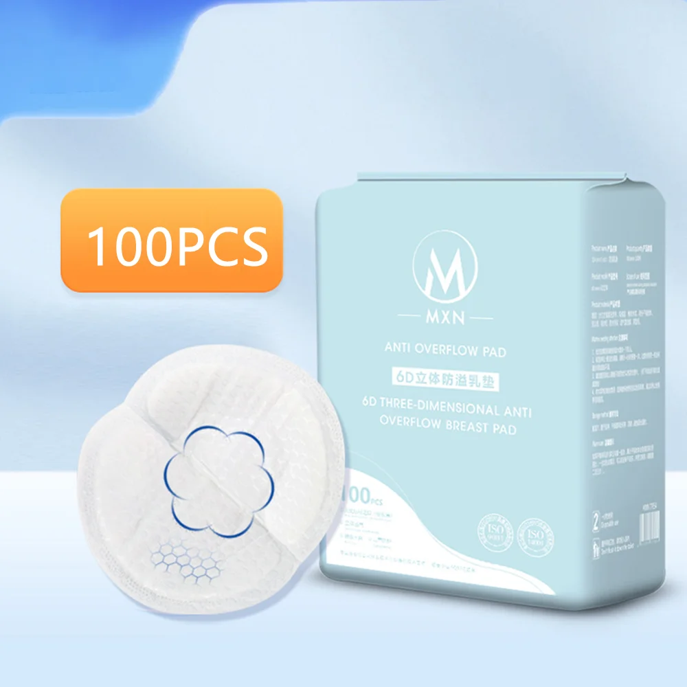 100PCS Stillen Einweg Brust Stilleinlagen Atmungsaktive Schlanke Super Saugfähigkeit Baumwolle Brust Pad Nurs
