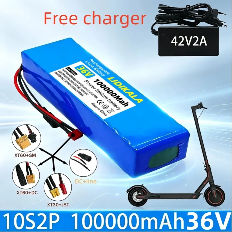 Elektroroller 36V 10S2P 10Ah 18650 Akkupack 500W 36V Lithium-Ionen-Akku. Bei Bestellung wird ein exklusives Ladegerät mitgeliefert.