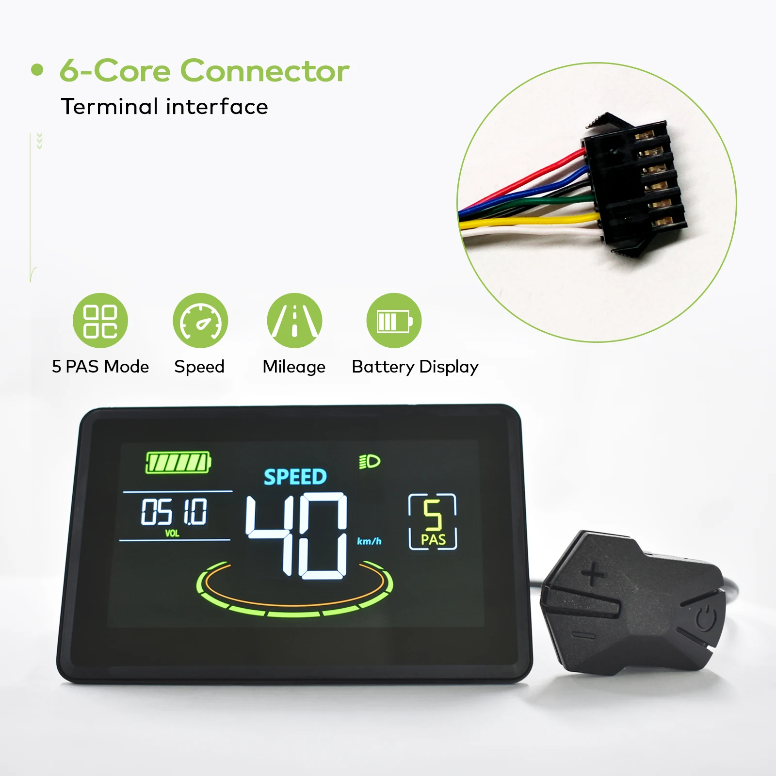 H6C Fietscomputer Groot Scherm Led Fietscomputer Kilometerteller Nauwkeurige Waterdichte Fietssnelheidsmeter E Fietsaccessoires