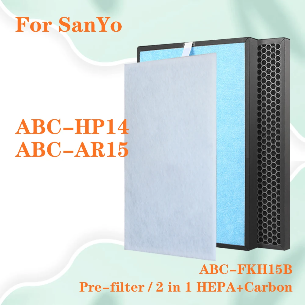 

for Sanyo Air Purifier ABC-HP14 ABC-AR15 Combination Anti-Bacteria HEPA and Carbon Filter ABC-FKH15B