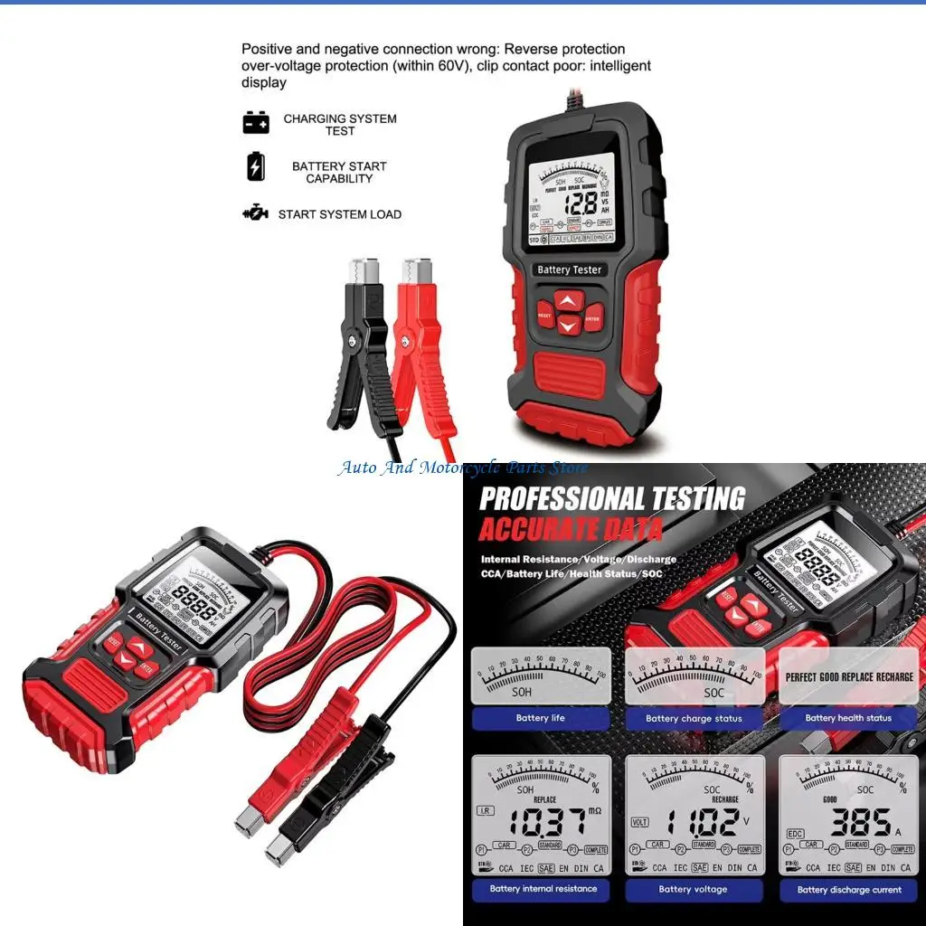 

P9FD тестер автомобильного аккумулятора, анализаторы 12 В 24 В, емкость внутреннего сопротивления, диагностический инструмент