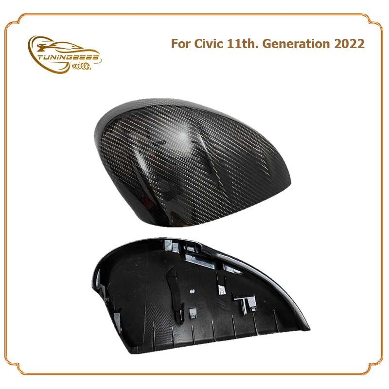 Replacement OEM/Mugen Look Real Carbn Fiber Mirror Cover For Honda Civic 11th. Generation Integra 2022 2023 Rearview Wing Cap