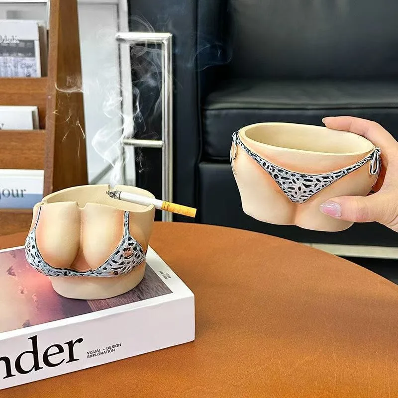 

Creative Bikini Style Ashtray,Unique Couple Gift,Trendy Sexy Art Figurine Home Decor, Fashionable Desktop Ornament for Women&Men