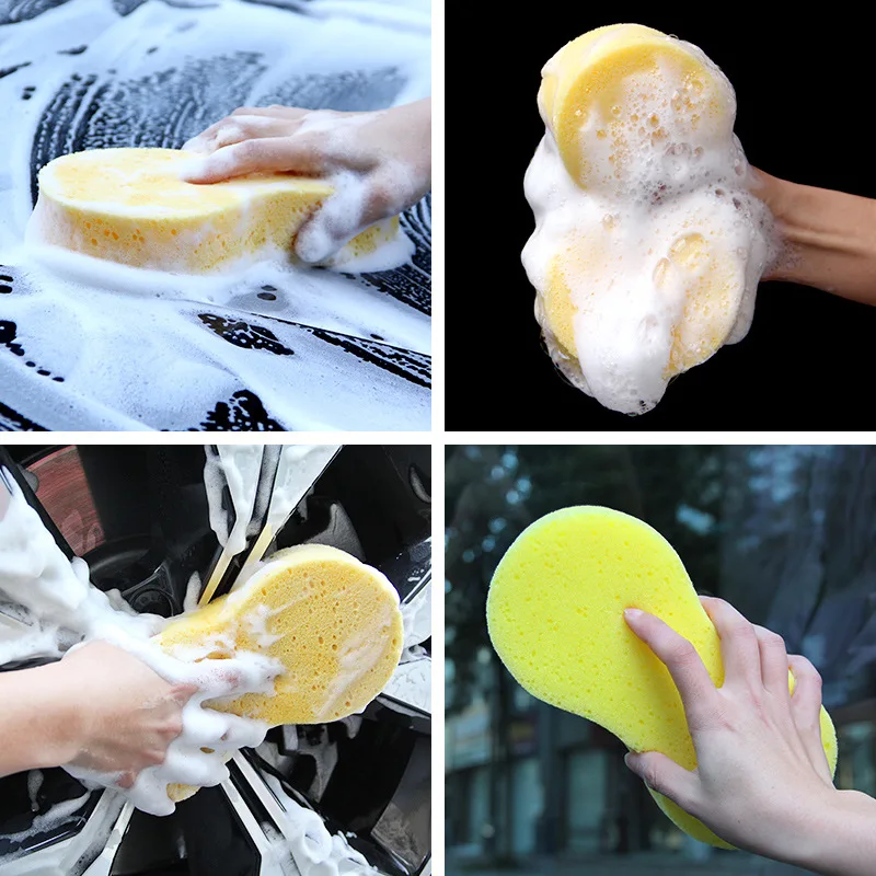 Car Cleaning Sponges Large Honeycomb 8-shaped High-density Sponges Block Car Cleaning Waxing Tool Detailing Accessories