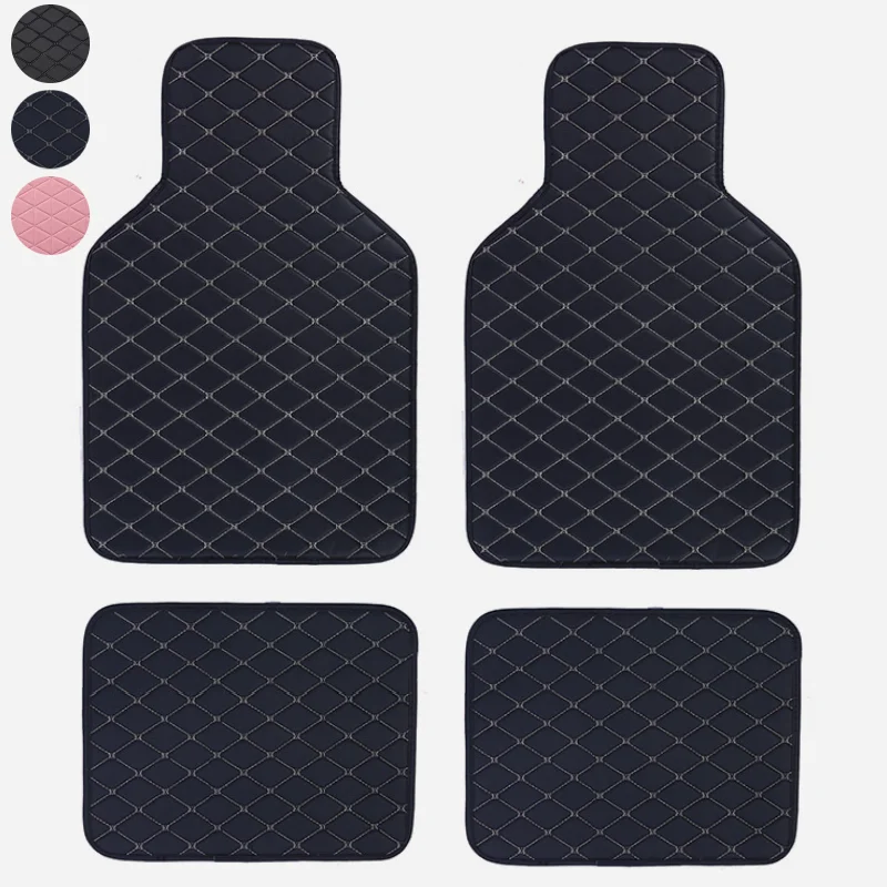 Interior Design Career - Impermeável PU Leather Car Floor Mats,