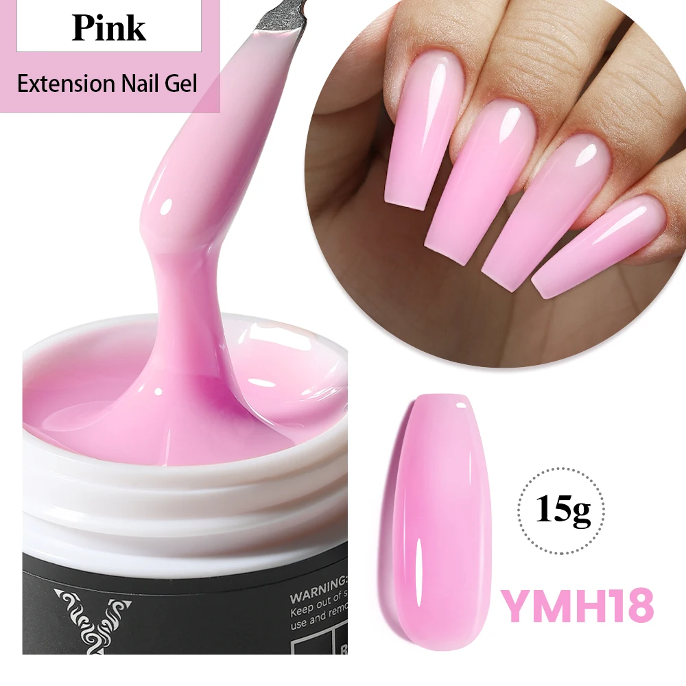 YOKEFELLOW 15g Jelly Extension Gel Nagellack Nude Pink Clear Building Construct Extend Gel Soak Off UV LED Acryl Gel Lack