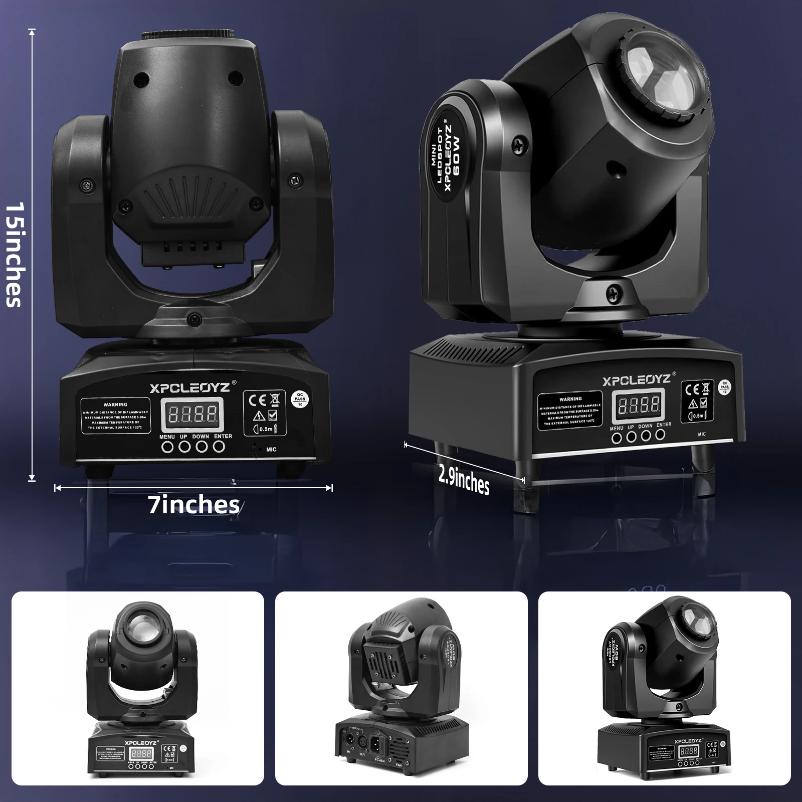 Luce da palcoscenico bianca da 30 W RGBW LED con testa mobile per DJ Party Disco