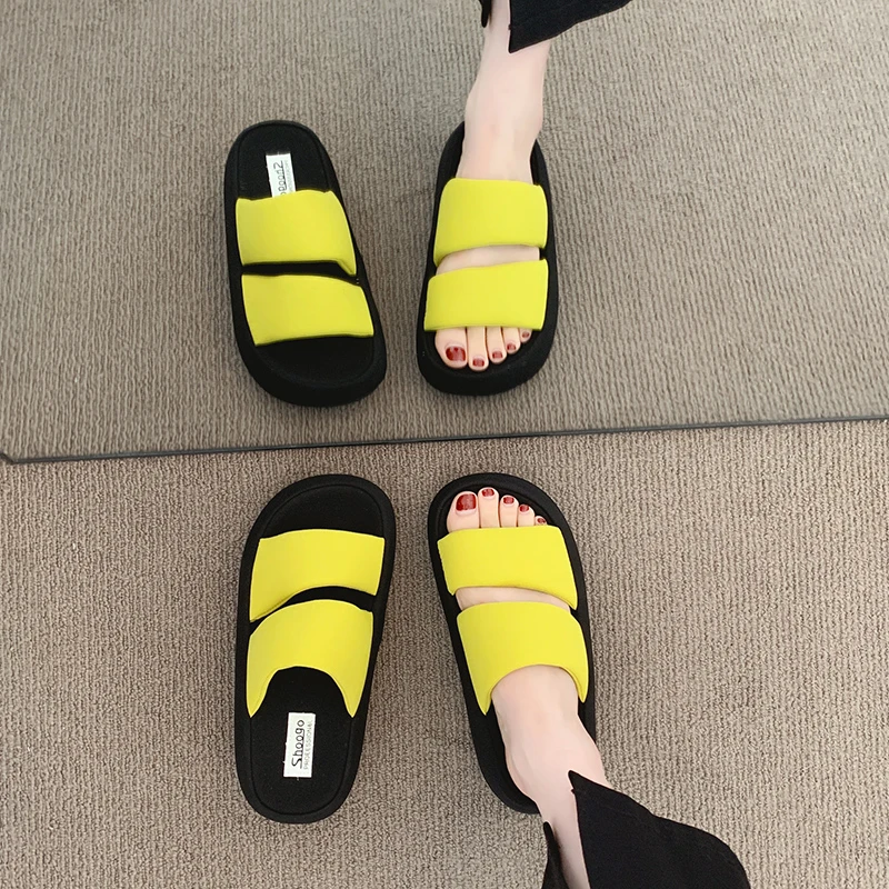 Women Flats Platform Slippers Casual Sandals Summer Shoes Woman 2025 Fashion Sport Beach Shoes Comfort Flip Flops New Slides