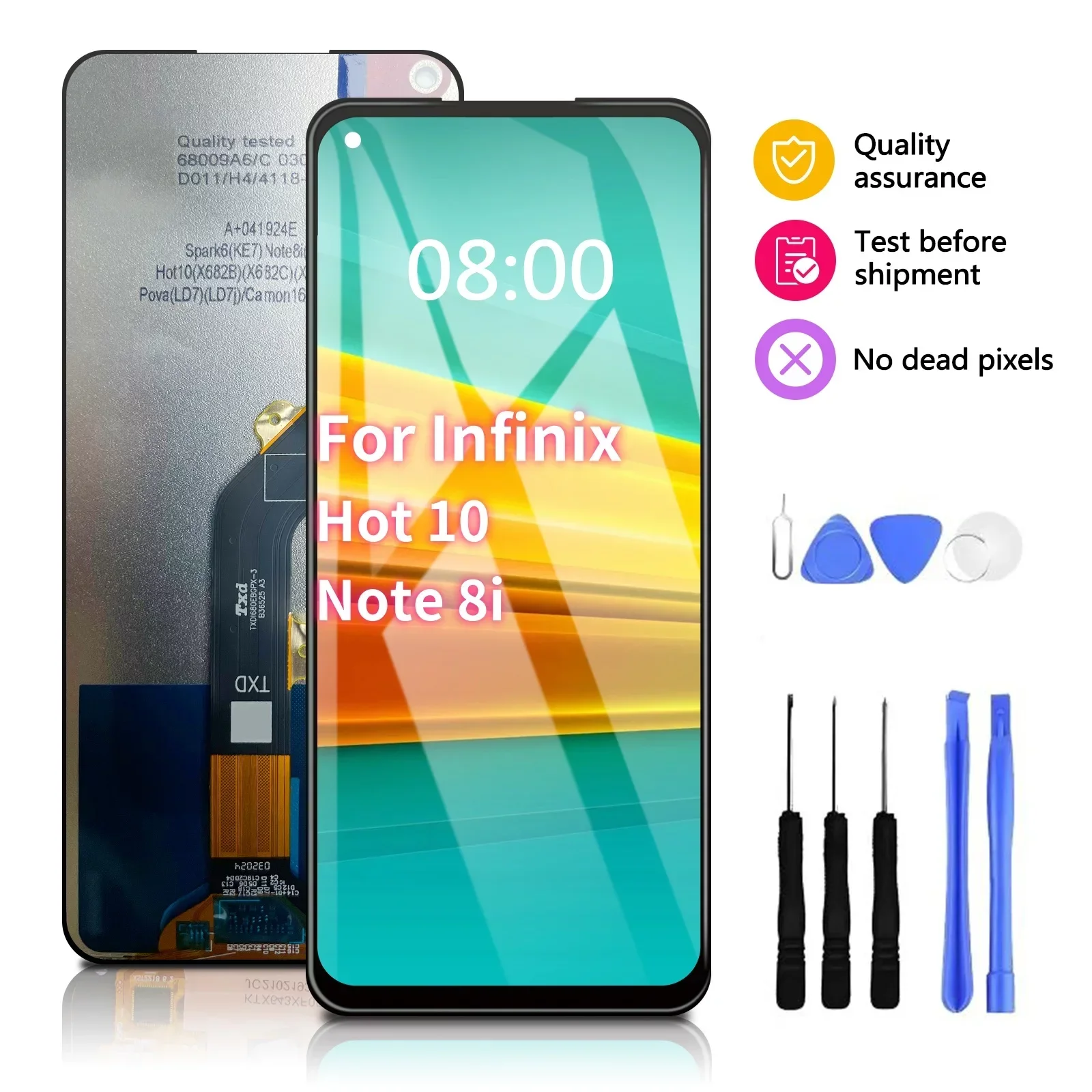 

6.78” Ori For Infinix Hot 10 X682 Note 8i X683 LCD Display Touch Screen Digitizer Assembly Replacement