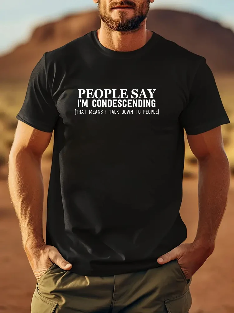 Снижающаяся рубашка-люди говорят, что я снижаю, новинка, Премиум футболка, мужские топы, новая мужская футболка, топы, модная одежда