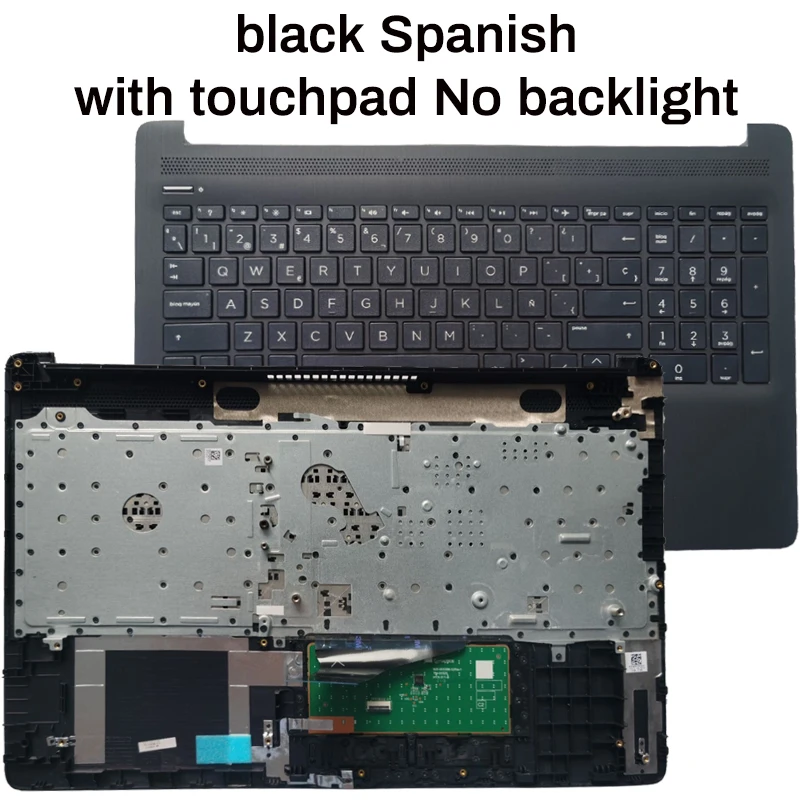 Imagem -06 - Teclado Portátil para hp 15-da 15-db 15t-da 15t-db 250 255 g7 Tpn-c135 Tpn-c136 Russo Eua Reino Unido Francês Espanhol e Latim Palmrest Upper