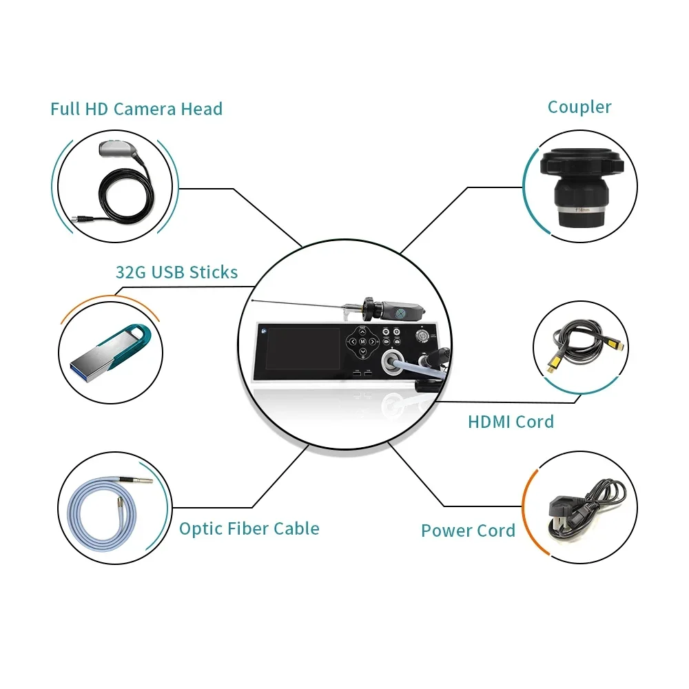 Manufacturer 1080P 3 in 1 Portable Video Recorder Function Endoscopy  System with Built Light Source Usage for Diagnosis Factory