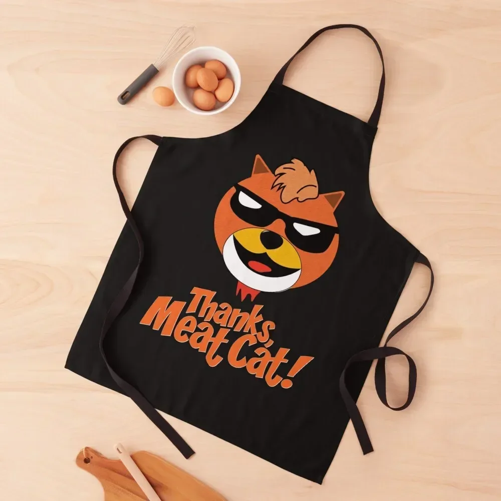 Thanks, Meat Cat! Sticker Apron Kitchen And Home Items work gowns for women cleaning Apron