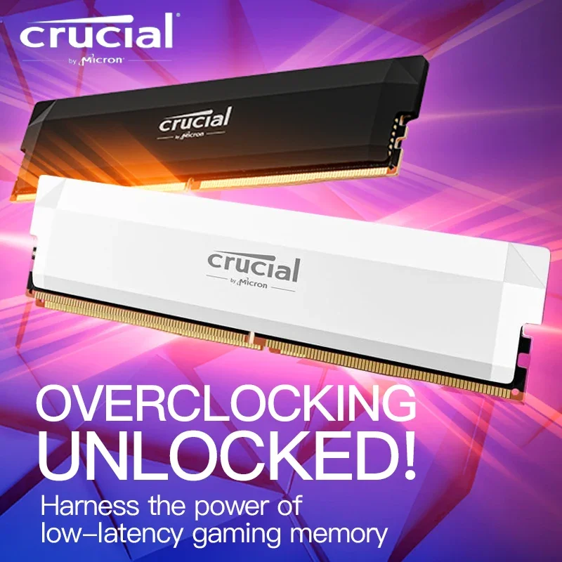 Crucial Pro DDR5 RAM 32GB Kit (2x16GB) 6000MHz, Overclocking Desktop Gaming Memory, Intel XMP 3.0 & AMD Expo Compatible