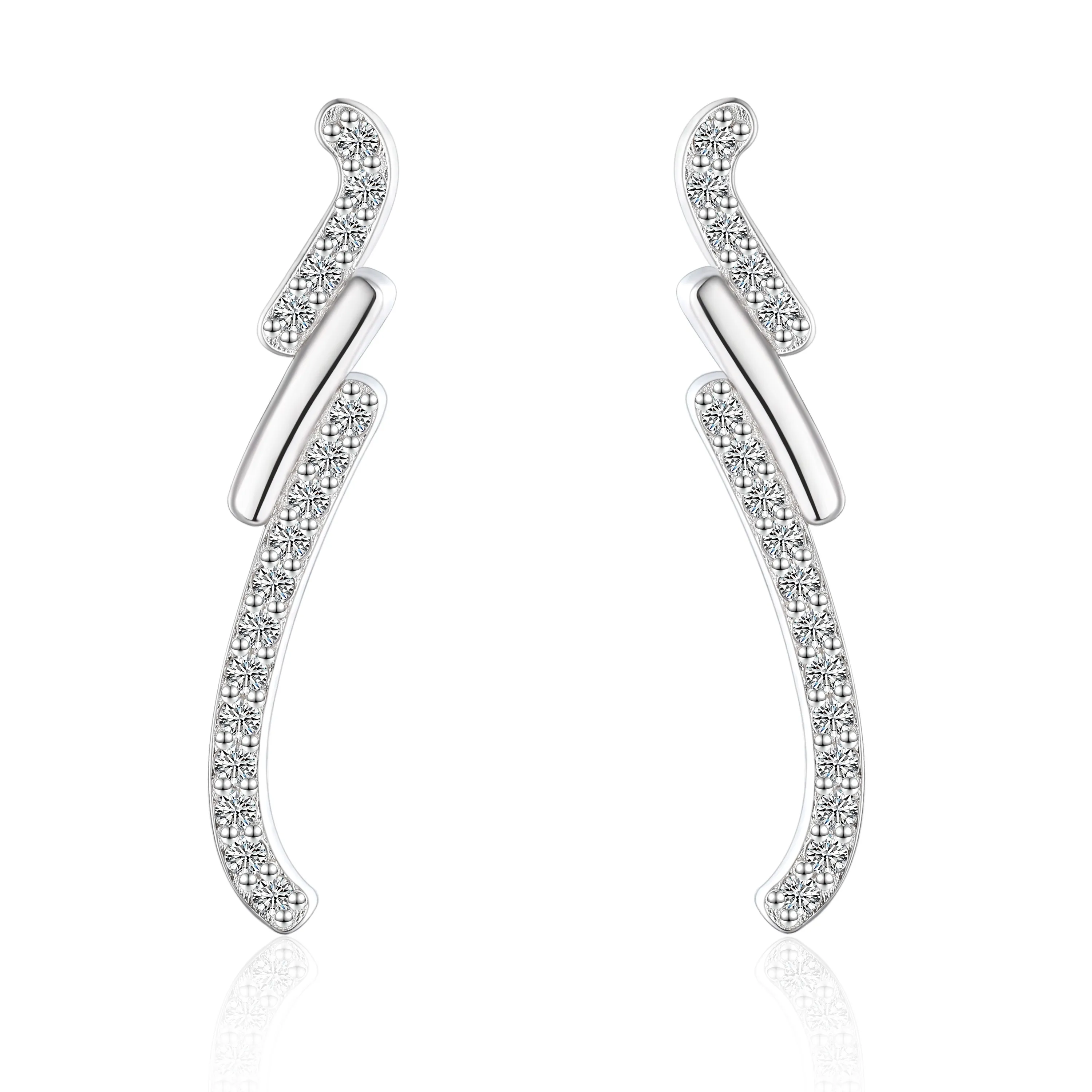 

Fashion 925 Sterling Silver Earring Dainty Long Earrings Women