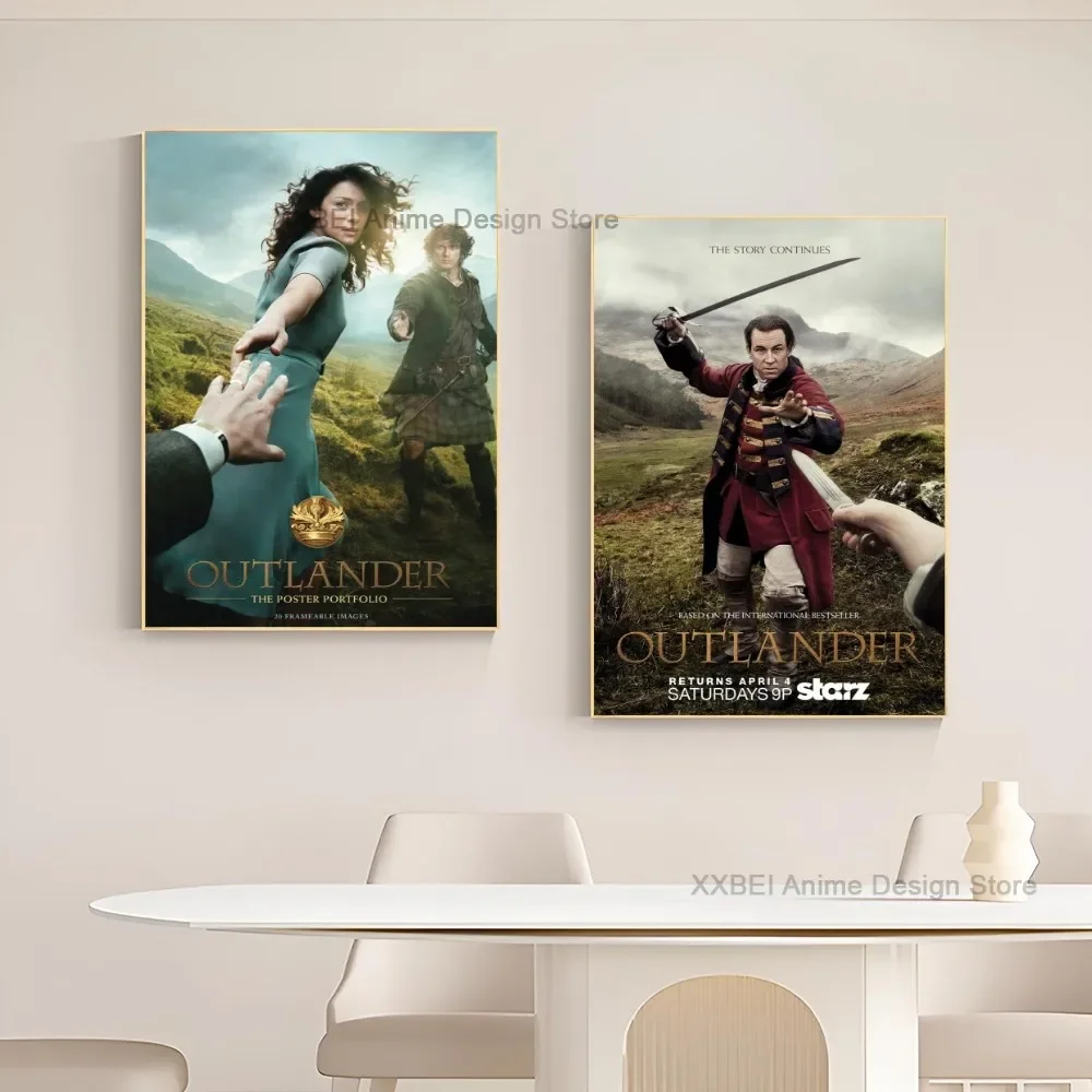 1pc Outlander TV Series Poster Decorative Painting Bedroom Study Wall Sticker Living Room Cafe Entrance Modern Interior Mural