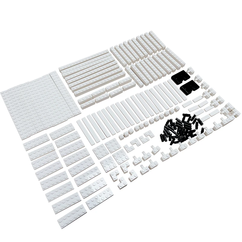 Pixel Art Malerei Weiß Fotorahmen Set Ziegel 4/3 16x16 Grundplatten Bausteine MOC Teile Spielzeug Kompatibel 31202/31204/65803 – Detail 15