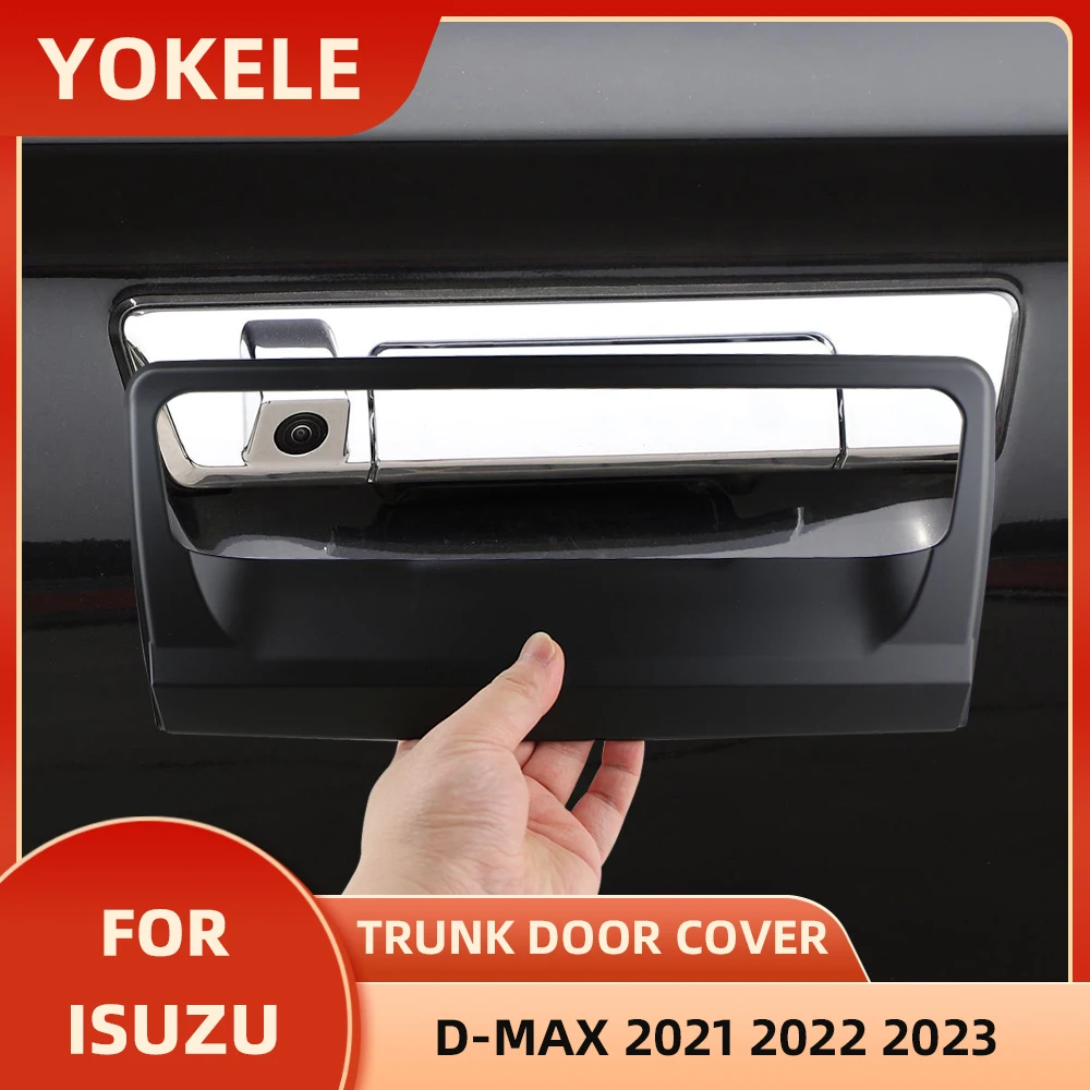 

For Isuzu DMAX D-max 2021 2022 2023 Tailgate Handle Latch Cover Cap Chrome Rear Trunk Exterior Door Handle Sticker Accessories