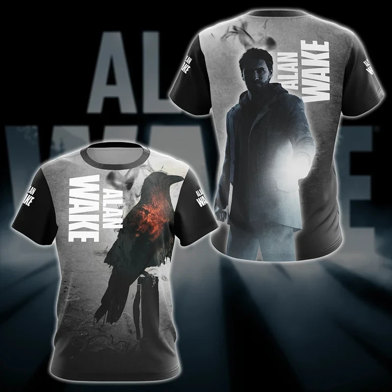 Alan Wake 2 T-shirt męski z nadrukiem 3D kobiety z okrągłym dekoltem Tshirt moda z krótkim rękawem fani gier T shirt odzież Unisex