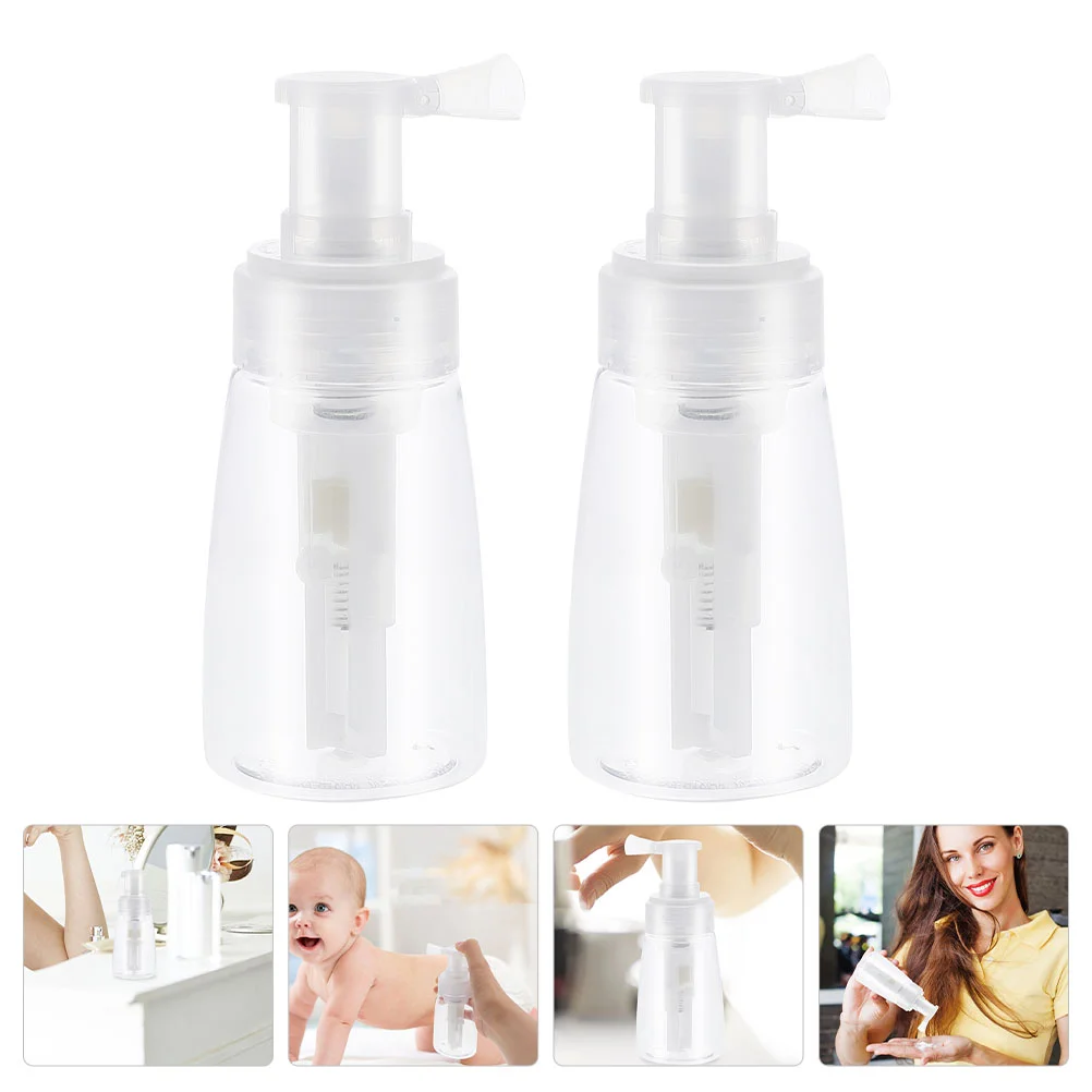 

2 PCS Spray Bottles Powder Home Use Barbershop Accessory Filling Salon Hair Transparent Dry Sprayer Travel