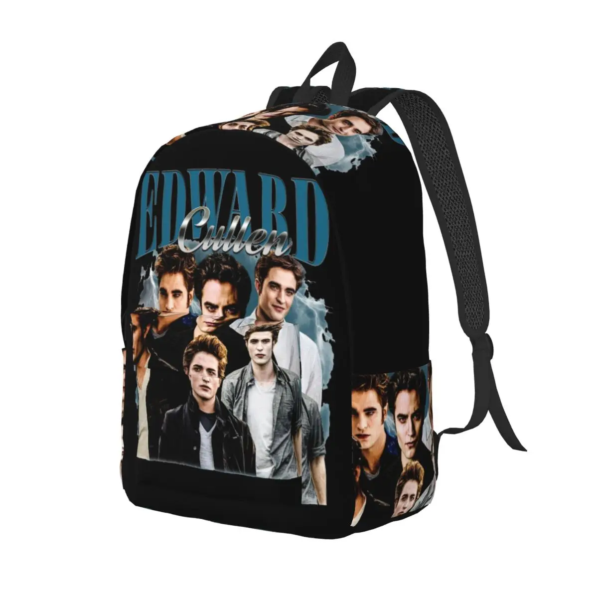 Edward Cullen 90s Twilight Backpack Middle High College School Student Robert Pattinson Bookbag Men Women Canvas Daypack Travel